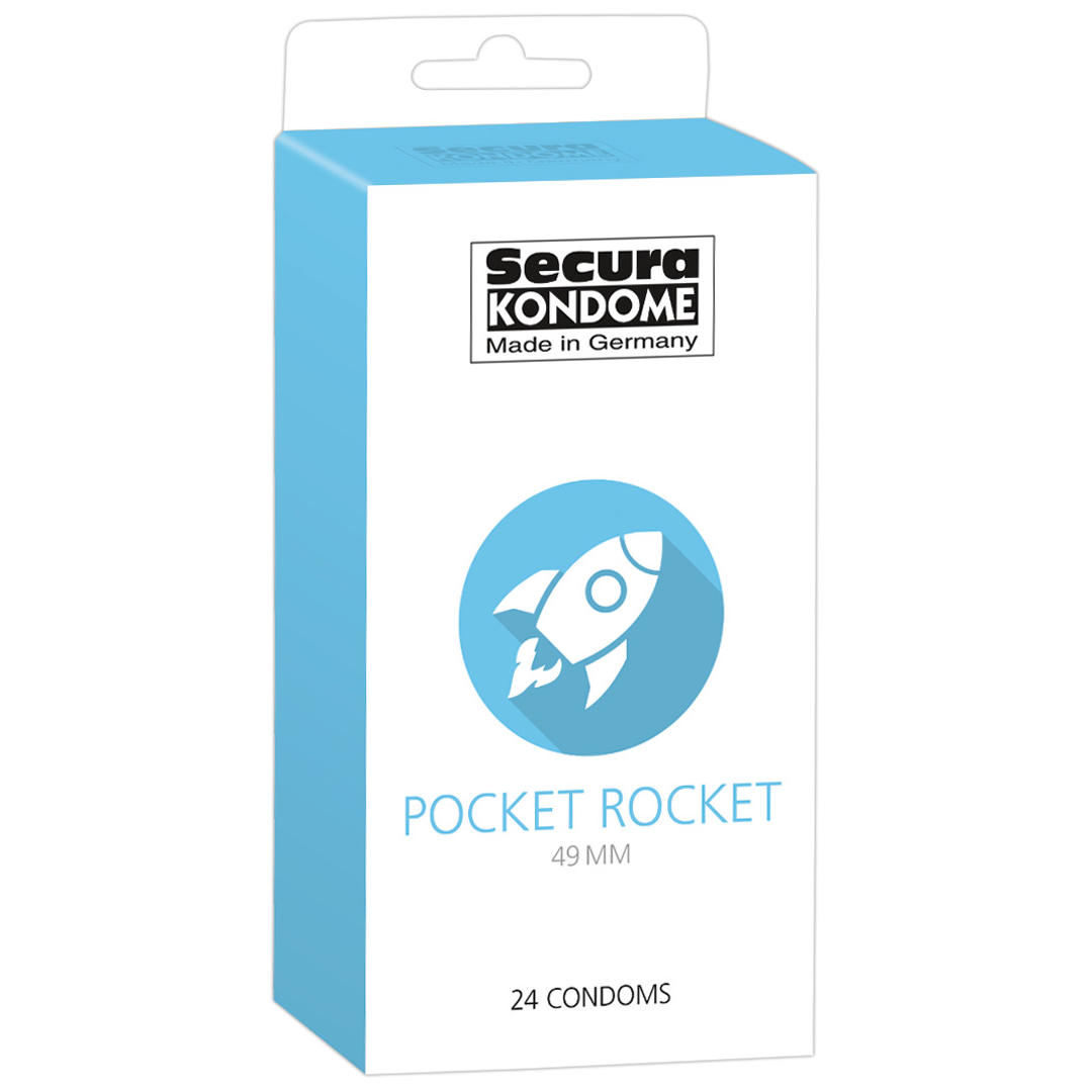 Kondomy Secura Pocket Rocket 49 mm 24 ks