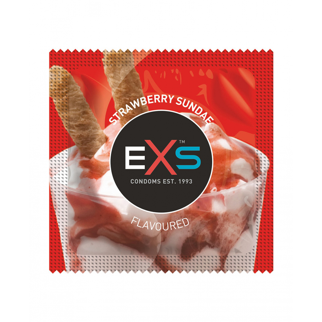 Kondom Exs Flavoured Strawberry